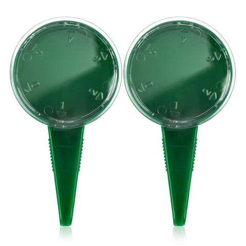 Compact Handy Seed Spreader Handheld Planter Tool For Tiny Seeds duo with green adjustable dials and dispensers