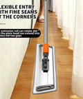 Heavy Duty 17 Inch Microfiber Flat Mop Built Like A Tank For No Sweat Floor Care, flexible mop head reaching narrow gaps.