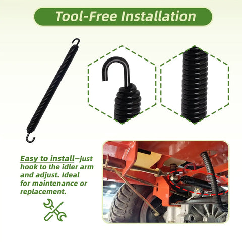 Exterior Deck Idler Spring Replacement Built For Belt Tensioner On Turf Tiger And Tiger Cat Mowers 52 Inch 61 Inch 72 Inch Decks SMT STT Series Belt Tensioner Part 483704 installation