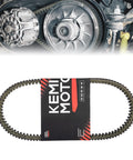 Can Am UTV Drive Belt For Defender Max Sport Trail With Four Layer Chloroprene Rubber Construction, Polyester Cord And Friction Nylon Fabric, Delivers Smooth RPM Engagement And Reliable Performance For Work, Hunting, And Off Road Adventures. UTV belt on package and CVT drive system