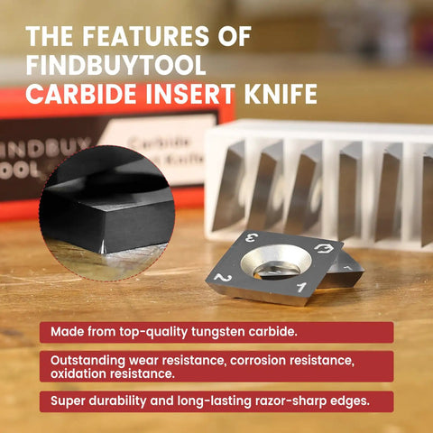 Close-up of Carbide Insert Set For Helical Cutter Heads 15x15x2.5mm 30 Degree R150 4R0.5 10 Pack Woodworking Replacement Blades.