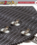 Quick2Hang ceiling fan mounting plate with reduced installation time and butterfly nuts.