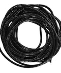 Slick Black Spiral Cable Wrap Tube Ten Meter Cord Manager For PCs And Home Office Setup To Keep Wires Neatly Stashed.
