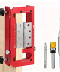 Pro Grade Durable Aluminum Door Hinge Jig Kit For Adjustable Mortise Template Fits 2.5 To 5 Inch Hinges With Precision Scale