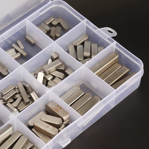 Key Stock Set 140 Pcs Round Ended Key Pack For Pulley Keyway And Drive Shaft Keys Pro Grade Carbon Steel Assortment