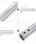 Beefed Up Dumbbell Connecting Bar For Weightlifting Equipment With Steel Tube Construction And Ultra Precise Threads, Anti Slip Connector Rod