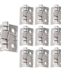 10 Pack Stainless Steel Self Closing Spring Door Hinges Heavy Duty For Cabinets And Doors, close-up of durable hinge set