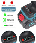 Smart key panel of Heavy Duty Cordless Electric Rivet Nut Gun With Automatic Fastening For M3 Through M12 Nuts.