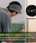 Man painting wearing Ultra Lightweight Breathable Bump Cap For Head Protection Baseball Cap Style Hard Hat Alternative with inset detail