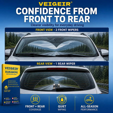 High Performance Windshield Wiper Blades For Hyundai Palisade 2020 2021 2022 2023, showing front and rear views in use.