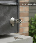 Durable Zinc Alloy Cam Lock for Cabinets and Mailboxes With Silver Finish 16mm Diameter Includes 2 Keys installed on mailbox