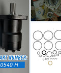 Seal Kit For Char-Lynn 60540 60540-000 101 H Series Buna Seals 008 009 Design with hydraulic motor and o-rings on table