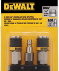 2-Way 360 Degree Swivel Air Hose Splitter With Universal Couplers And Industrial Plug packaging