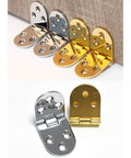 180 Degree Flush Mount Hinges For Cabinets And Furniture, Concealed Flat Door Hardware, shown in silver and gold finishes