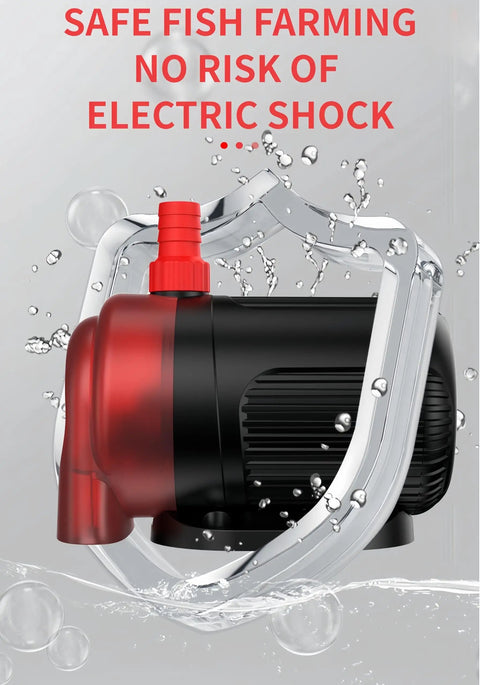 Submersible Water Pump For Aquarium Fish Tank And Hydroponics, featuring ultra quiet 28dB operation, 5mm shallow water setup.