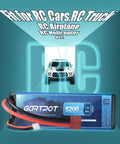 Beefy 5200mAh 2S 7.4V 80C LiPo RC Battery Hard Case With T Plug For RC Cars Trucks Truggy Helis Airplanes Drones