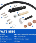 Air Tire Repair And Polishing Kit With Low Speed 2500 RPM Buffer Patch Roller Inner Liner Scraper Tungsten Steel Buff Wheel