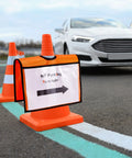 Orange Cone Sleeve 24 Pack Replaceable Sign Sleeves For Outdoor Use Caution Warning Signs for parking lots
