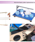 High Temp 80 Wire Pro Grade For Hot Wire Foam Cutter 110 Feet Of 28 Gauge Zero Point Three Millimeter Diameter NiCr Alloy Soft Annealed Round Wire For Smooth Clean Foam Cutting And Modeling in use on foam cutting tools.
