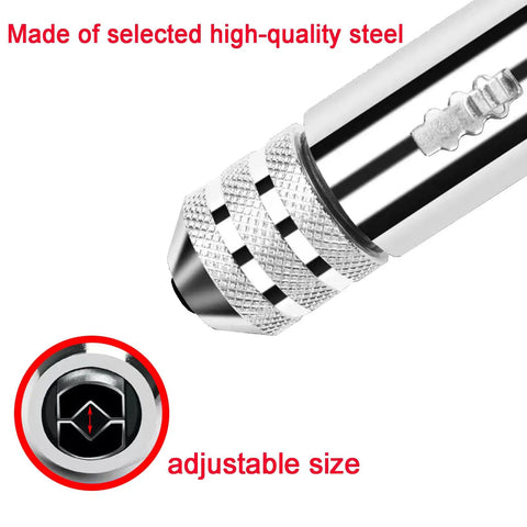 Close-up of Adjustable T Handle Tap Wrench Set made of high-quality steel, featuring adjustable size mechanism.