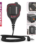 Heavy Duty Handheld Microphone With Volume Control For UV5R BF F8HP AR5RM UV21R Kenwood Retevis Walkie Talkies Waterproof IP54