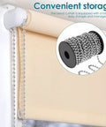 Heavy Duty Stainless Steel Ball Chain 49.2 Ft With 4.5Mm Beads And Spool Rustproof Metal Chain for roller blinds shown installed