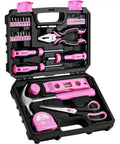 Pink Tool Set For Women Home Repair Kit 42 Piece All Purpose DIY Tools With 28 Bits and Fasteners in black case