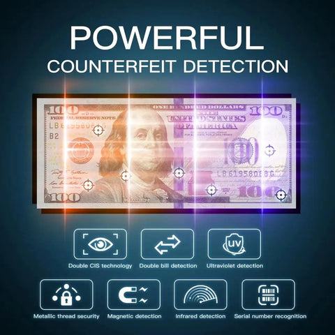 Turbocharged Money Counter Machine With Mixed Denomination Sorting And Reject Pocket, Counterfeit Detection, Multi Currency Sorter diagram