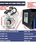 Diagram of Beefy 750W Servo Motor Drive Kit with 3000 RPM, 80 Flange, 17 Bit Encoder, 3 Meter Encoder Cable, 2.4 Nm Torque.