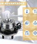 Pair Front Wheel Bearing And Hub Assemblies For 4WD And AWD Rigs Fits 2005-2025 Frontier 2005-2012 Pathfinder 2005-2015 Xterra