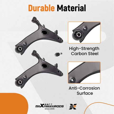 Two Piece Front Lower Control Arm With Ball Joint Kit For Subaru Forester 2009 2013 And Subaru Impreza WRX 2011 2014 showing steel material