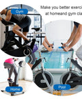 Three cyclists using 2 Pairs Adjustable Exercise Bike Pedal Straps For Stationary Bikes Universal Fit Rubber No Slip Foot Straps