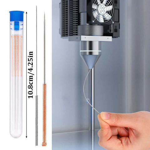 Stainless Steel Nozzle Cleaning Needles Set, 10-Piece Clear Bottle, Includes 0.15mm To 1.0mm Tips For 3D Printers in use