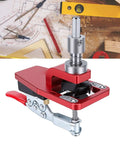 Rock Solid 35Mm Concealed Hinge Drilling Jig With Quick Grip Positioning for precise drilling in cabinet installation.