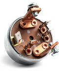 Close-up of a Heavy Duty Ignition Switch For Lawn Tractors And Riding Mowers With Dust Shield And Umbrella Key Plus 2 Spare Keys