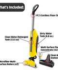 Image of an Electric Mop And Floor Cleaner For All Hard Floors Cordless With 500 RPM showing included accessories.
