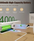 4000mAh battery diagram with Type-C charging for Rechargeable LED Wall Sconce Cordless Battery Operated Bedside Reading Lamp