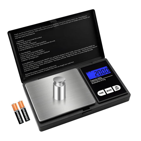 Portable 200g Pocket Scale With 0.1g Precision For Jewelry Powder Coins And Food Tare Function Backlit Display And Auto Shutoff