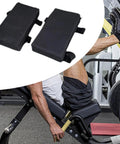 Grippy Ergonomic Shoulder Pad For Hack Squat Machine Non Slip Comfort Cushion, 20x11x4 cm, set of two, on workout machine