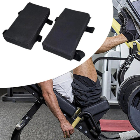 Grippy Ergonomic Shoulder Pad For Hack Squat Machine Non Slip Comfort Cushion, 20x11x4 cm, set of two, on workout machine