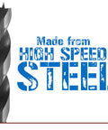 Pro Grade Extra Long 12 Inch Brad Point Drill Bit Set For Wood And More, high-speed steel material emphasis.