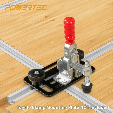 Heavy Duty Aluminum T Track 48 Inch for Woodworking and Router Tables with toggle clamp, not included