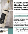 1222 Replacement Cartridge Kit installed in Moen shower, showcasing pressure balance valve and easy installation