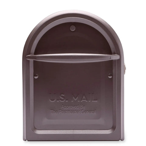 Mapleton Heavy Duty Steel Post Mounted Mailbox For Outdoor Use In Rubbed Bronze Finish, Large Curbside Metal Mailbox Front View