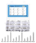 275 Piece Wood Screws Assortment Kit In Stainless Steel For Woodworking And Furniture Self Tapping Phillips Flat Head Screws In Twelve Sizes From Six To Ten The Handy DIYers Go To Set For Projects Repairs And Home Improvement