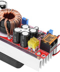 Close-up view of Heavy Duty Dc Dc Boost Converter Step Up Module 10 To 60V Input for solar projects with components.