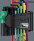 Tamper Proof Torx L Key Set For BO Security Screws With Ballpoint Offset Color Coded Plastic Sleeve Easy Grip