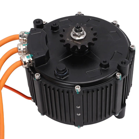 Beast 10KW Mid Drive Electric Bike Motor PMSM With Hall Sensor IP67 5000RPM 93 Percent Efficiency, detailed top view.