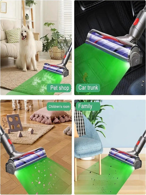 Universal USB Powered Vacuum Cleaner Display With Green Laser Indicators And Flexible Laser Components For Cleaning Machines Easy Plug In USB Setup And Stable Operation That Works With Most Vacs, vacuum head on carpet