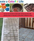 Reusable Concrete Path Molds For No Fuss DIY Walkways And Stepping Stone Pavers Square 15.7 By 15.7 By 1.57 Inches in use.